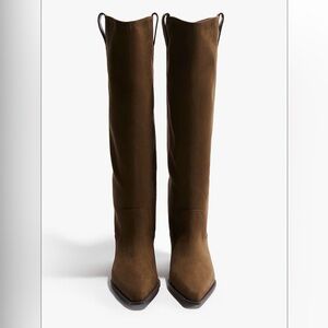 H&M Brown suede Knee High Boots